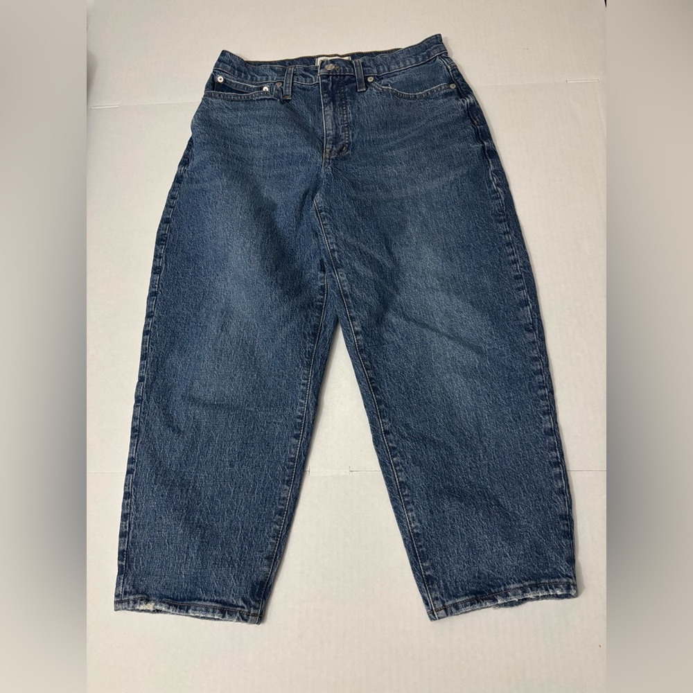 Madewell  Balloon Jeans High Rise Denim Size 29P Cropped inseam 23.5”